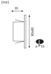 PAULMANN Oprawa przyschodowa EDGE LED kwadrat 1x1,2W 50lm 2700K 230V czarny matowy / tworzywo sztuczne