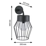 PAULMANN Oprawa elewacyjna LANKA E27 max.40W IP44 odporny na wodę morską 230V antracyt aluminium