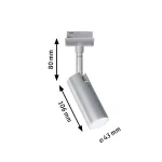 PAULMANN Reflektor na szynoprzewód URail TUBO LED 5W 234lm 4000K 230V chrom matowy/ metal