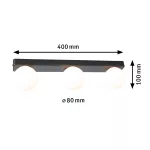 PAULMANN Lampa ścienna łazienkowa GOVE LED nad lustro G9 max.3x20W IP44 230V czarny matowy / metal