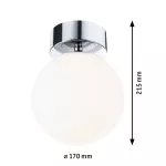 PAULMANN Lampa sufitowa łazienkowa GOVE LED 9W 900lm 3000K IP44 230V chrom satyna / metal