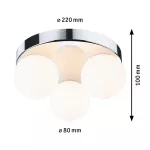 PAULMANN Lampa sufitowa łazienkowa GOVE LED G9 max.3x20W IP44 230V chrom satyna / metal