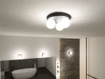 PAULMANN Lampa sufitowa łazienkowa GOVE LED G9 max.3x20W IP44 230V czarny matowy / metal