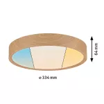 PAULMANN Lampa sufitowa TEGA LED 22.5W 1200lm 3000/4000/6500K IP44 230V drewnopodobny / tworzywo sztuczne