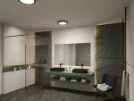 PAULMANN Lampa sufitowa TEGA LED 22.5W 1200lm 3000/4000/6500K IP44 230V czarny matowy / tworzywo sztuczne