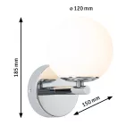 PAULMANN Lampa ścienna łazienkowa GOVE LED 5W 400lm 3000K IP44 230V chrom satyna / metal
