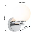 PAULMANN Lampa ścienna łazienkowa GOVE LED 5W 400lm 3000K IP44 230V czarny matowy / metal / szkło