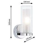 PAULMANN Lampa ścienna LUENA E14 max. 20W IP44 230V szkło chrom / metal