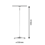 PAULMANN Oprawa na szynoprzewód URail HILDOR LED DIM 15W 850lm 3000K 230V chrom matowy/ metal