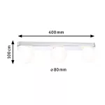 PAULMANN Lampa ścienna łazienkowa GOVE LED nad lustro G9 max.3x20W IP44 230V chrom satyna / metal
