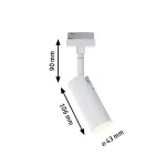 PAULMANN Reflektor na szynoprzewód URail TUBO LED 3-STEP DIM 4W 150lm 3000K 230V biały / metal