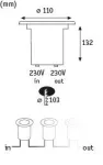 PAULMANN Oprawa najazdowa SPECIAL LED 1.2W 20lm 2700K IP67 110mm 230V stal szlachetna / metal