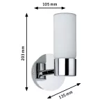 PAULMANN Oprawa ścienna ELON G9 max.33W IP44 230V chrom satyna / metal