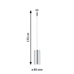 PAULMANN Oprawa szynowa BAREEL LED URail 6W 470lm 2700K 230V chrom mat / metal
