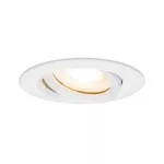 PAULMANN Oprawa do wbudowania NOVA COIN LED DIM wychylna GU10 max.35W 93mm IP65 230V biały matowy / aluminium