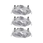 PAULMANN Oprawa do wbudowanie CHOOSE zestaw 3szt. wychylna 50 st. 84mm max.3x10W 230V aluminium