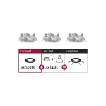 PAULMANN Oprawa do wbudowanie CHOOSE zestaw 3szt. wychylna 50 st. 84mm max.3x10W 230V aluminium