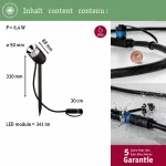 PAULMANN Reflektor ogrodowy Plug & Shine PIKE 2.2W 240lm 3000K IP65 24V antracyt