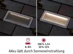 PAULMANN Oprawa wpuszczana ARON LED solar 40lm czujnik zmierzchu 20x10cm 3000K IP67 metal