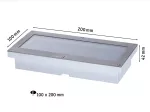 Oprawa wpuszczana ARON LED solar 40lm czujnik zmierzchu 20x10cm 3000K IP67 metal