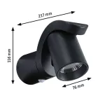 PAULMANN Oprawa elewacyjna CUFF LED 10W 700lm 3000K IP44 230V antracyt aluminium