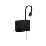 PAULMANN Oprawa ścienna HALINA LED 2.4W 200lm 2700K USB-C 230V czarny mat /metal