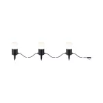 PAULMANN Łańcuch świetlny Plug & Shine TUBS 3x2W 3000K E14 IP44 24V antracyt / aluminium