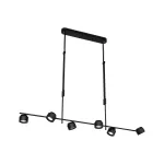PAULMANN Lampa wisząca PURIC PANE LED 6x6,5W 1x4.5W 3-STEP DIM 2700K 230V czarny metal