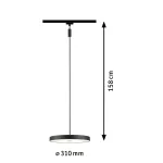 PAULMANN Oprawa na szynoprzewód URail HILDOR LED DIM 15W 850lm 3000K 230V czarny matowy/ metal