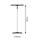 PAULMANN Oprawa na szynoprzewód URail HILDOR LED DIM 15W 850lm 4000K 230V czarny matowy/ metal