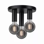 PAULMANN Neordic Skogen plafon max. 3x20W E27 Czarny 230V metal