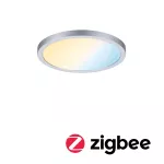PAULMANN Plafoniera VariFit AREO LED DIM SM Zigbee 13W 1200lm 3000-6500K okrągla 175mm IP44 230V chrom matowy / tworzywo sztuczne