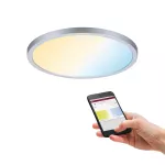 PAULMANN Plafoniera VariFit AREO LED DIM SM Zigbee 16W 1400lm 3000-6500K okrągła 230mm IP44 230V chrom matowy / tworzywo sztuczne