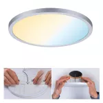 PAULMANN Plafoniera VariFit AREO LED DIM SM Zigbee 16W 1400lm 3000-6500K okrągła 230mm IP44 230V chrom matowy / tworzywo sztuczne