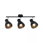 PAULMANN Oprawa ścienno-sufitowa DAVY max. 3x20W E27 230V czarny metal