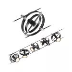 PAULMANN System linkowy zestaw Cardan max5x10W GU5,3 Czarny mat/Chrom 12V DC 60VA twszt/metal
