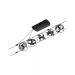 PAULMANN System linkowy zestaw Cardan max5x10W GU5,3 Czarny mat/Chrom 12V DC 60VA twszt/metal