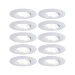 PAULMANN Zestaw opraw do wbudowania CALLA LED 10X6W 530lm okrągła wychylna 4000K IP65 230V biały matowy