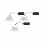 PAULMANN Zestaw opraw do wbudowania CALLA LED 3x5W 400lm okrągła stała 3000/4000/6500K IP65 230V biały matowy
