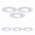 PAULMANN Zestaw opraw do wbudowania CALLA LED 3x5W 400lm okrągła stała 3000/4000/6500K IP65 230V biały matowy