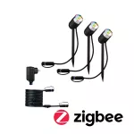 PAULMANN Reflektor ogrodowy Plug & Shine PIKE zestaw 3x4,5W RGBW SH Zigbee IP67 24V antracyt / tworzywo sztuczne