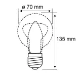 PAULMANN LED Fil AGL 2000lm 15W 2700K clear ściem 230V