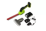 24 V nożyce do przycinania trawy i żywopłotów Greenworks G24SHTK2 zestaw ładowarka + aku 2 Ah