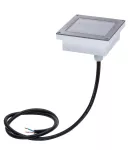 PAULMANN Oprawa dogruntowa BRICK LED 3000K 25lm z czujnikime zmierzchu 100x100mm IP68 230V aluminium