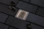 PAULMANN Oprawa dogruntowa BRICK LED 3000K 25lm z czujnikime zmierzchu 100x100mm IP68 230V aluminium