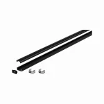 PAULMANN Base profil z czarnym dyfuzorem 1m Czarny Aluminium/ Tworzywo sztuczne