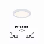 PAULMANN Plafoniera VariFit AREO LED 6.5W 550lm 3000K okrągla 118mm IP44 230V biały matowy / tworzywo sztuczne