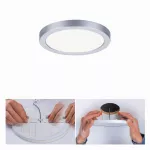PAULMANN Plafoniera VariFit AREO LED 6.5W 500lm 4000K okrągla 118mm IP44 230V chrom matowy / tworzywo sztuczne