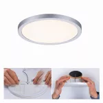 PAULMANN Plafoniera VariFit AREO LED 13W 1200lm 3000K okrągła 175mm IP44 230V matowy chrom / tworzywo sztuczne