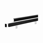 PAULMANN Square profil z czarnym dyfuzorem 2m Czarny Aluminium/ Tworzywo sztuczne